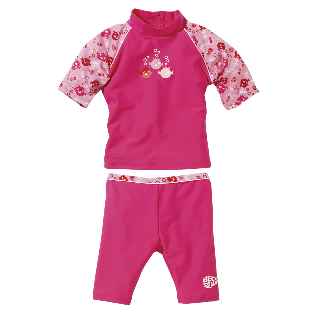Short + t-shirt UV protection PINK SEALIFE SUN PROTECTION SUIT BECO