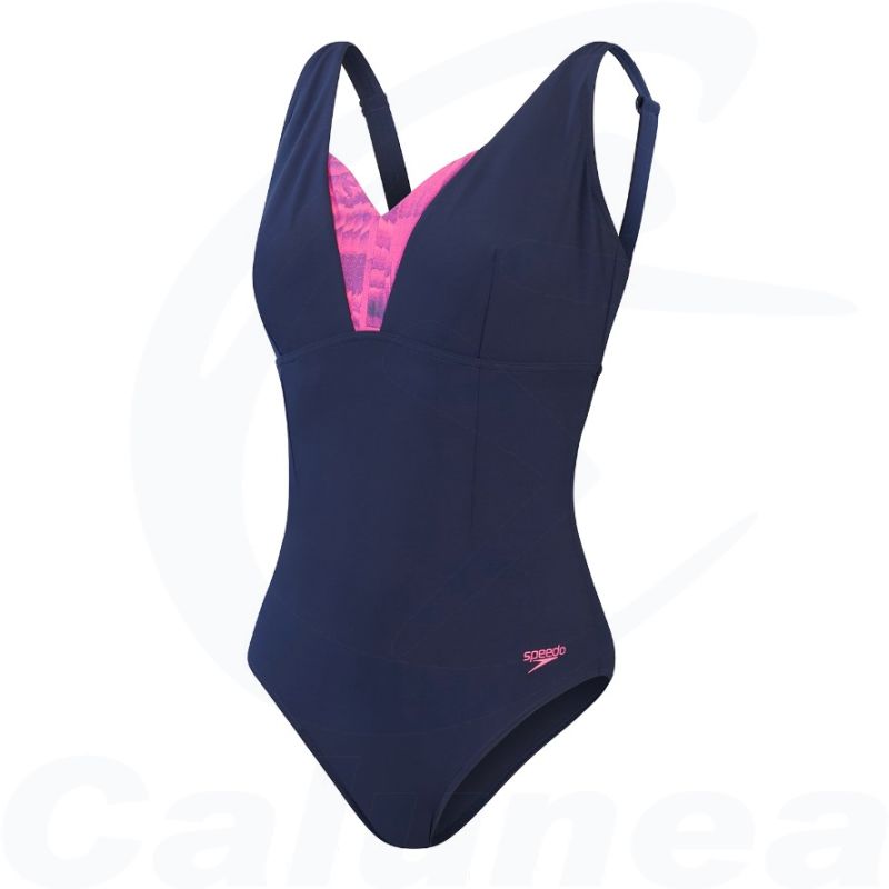 Image du produit Woman's comfort swimsuit ECO PRINT OPUSGEM DD+ SHAPE BLACK / PINK SPEEDO - boutique Calunéa