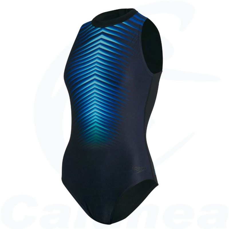 Image du produit  Woman's swimsuit with zipper ENDURANCE+ PLACEMENT HYDRASUIT BLACK / BLUE SPEEDO  - boutique Calunéa