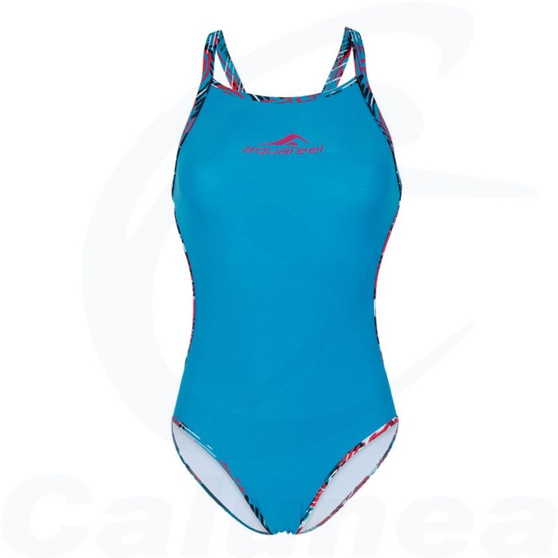 Image du produit Woman's swimsuit ESSENTIALS V-BACK BLUE AQUAFEEL - boutique Calunéa