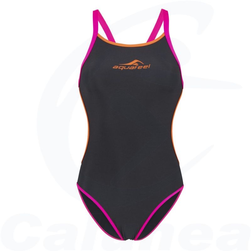 Image du produit Woman's swimsuit ESSENTIALS V-BACK BLACK AQUAFEEL - boutique Calunéa