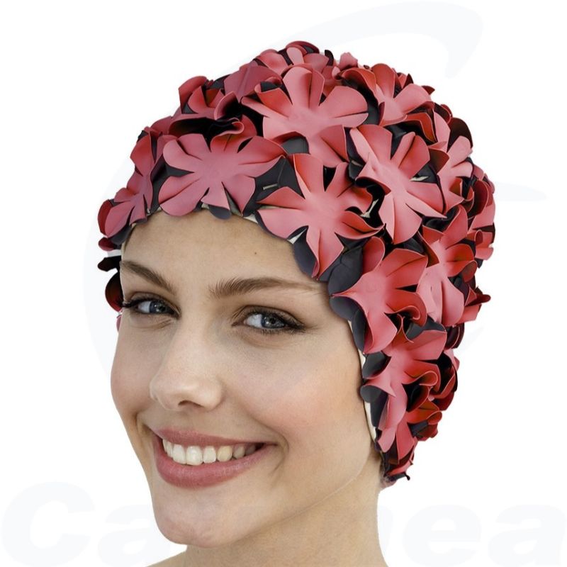 Image du produit Vintage swimcap RETRO FLOWER CAP RED / BLACK FASHY - boutique Calunéa