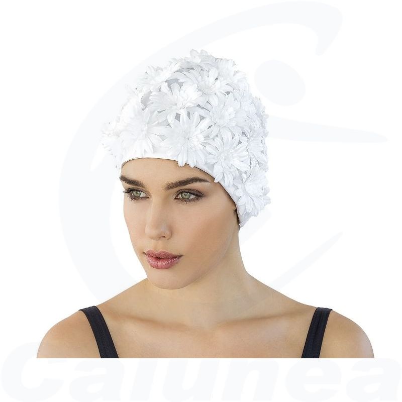 Image du produit Vintage swimcap POLYESTER RETRO FLOWER CAP WHITE FASHY - boutique Calunéa