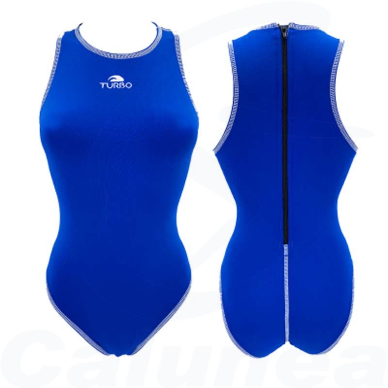 Image du produit Woman's swimsuit with zipper WATER POLO COMFORT ROYAL BLUE TURBO - boutique Calunéa