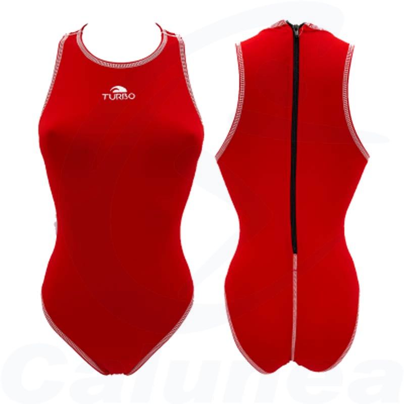 Image du produit Woman's swimsuit with zipper WATER POLO COMFORT RED TURBO - boutique Calunéa