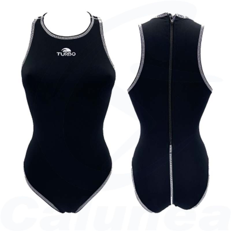 Image du produit Woman's swimsuit with zipper WATER POLO COMFORT BLACK TURBO - boutique Calunéa