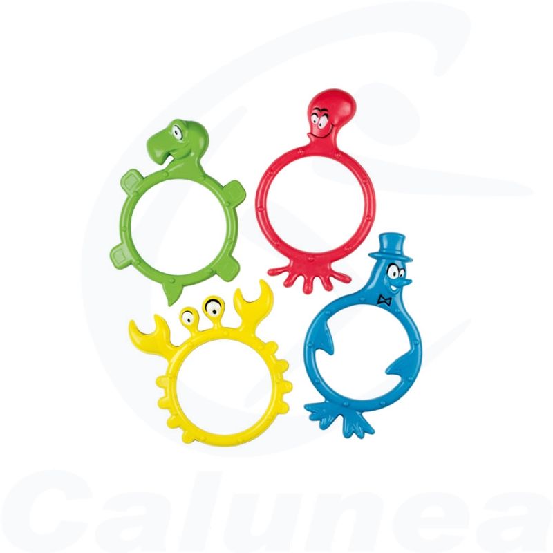 Image du produit SET OF 4 MONSTER DIVING RINGS BECO - boutique Calunéa