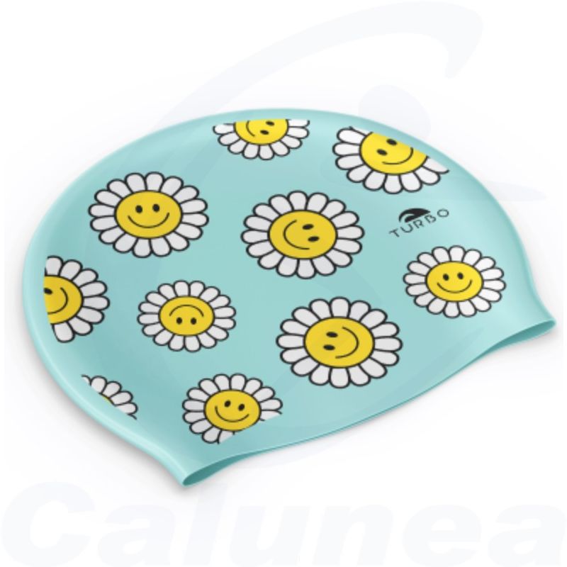 Image du produit Silicone swimcap HAPPY FLOWERS GREEN TURBO - boutique Calunéa