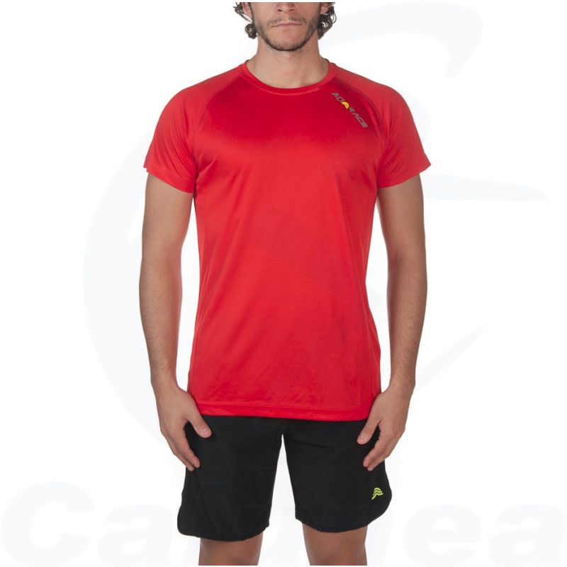 Image du produit CASUAL CREW NECK T-SHIRT RED AQRACE - boutique Calunéa