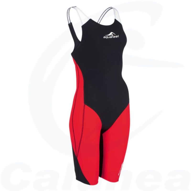 Image du produit Girl's Swimsuit I-NOV N2K OPEN BACK BLACK / RED AQUAFEEL - boutique Calunéa