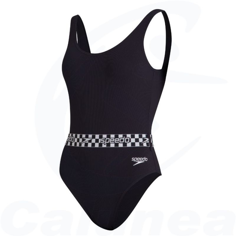 Image du produit Woman's swimsuit BELTED DEEP U-BACK BLACK SPEEDO - boutique Calunéa