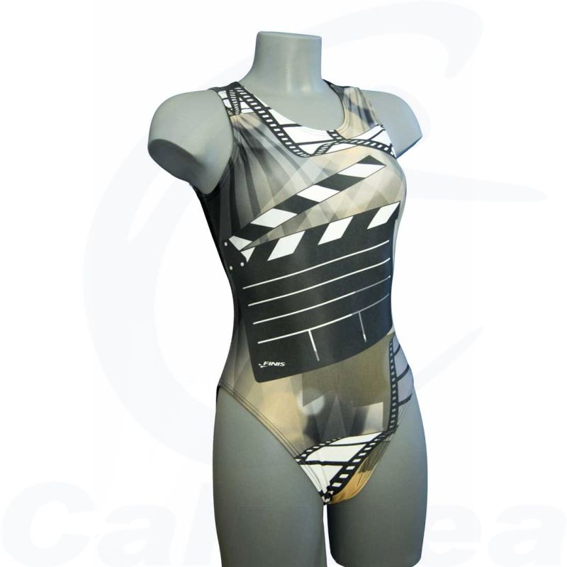 Image du produit Female swimsuit with zipper MOVIE THEATER ZIPPERBACK SAND FINIS - boutique Calunéa