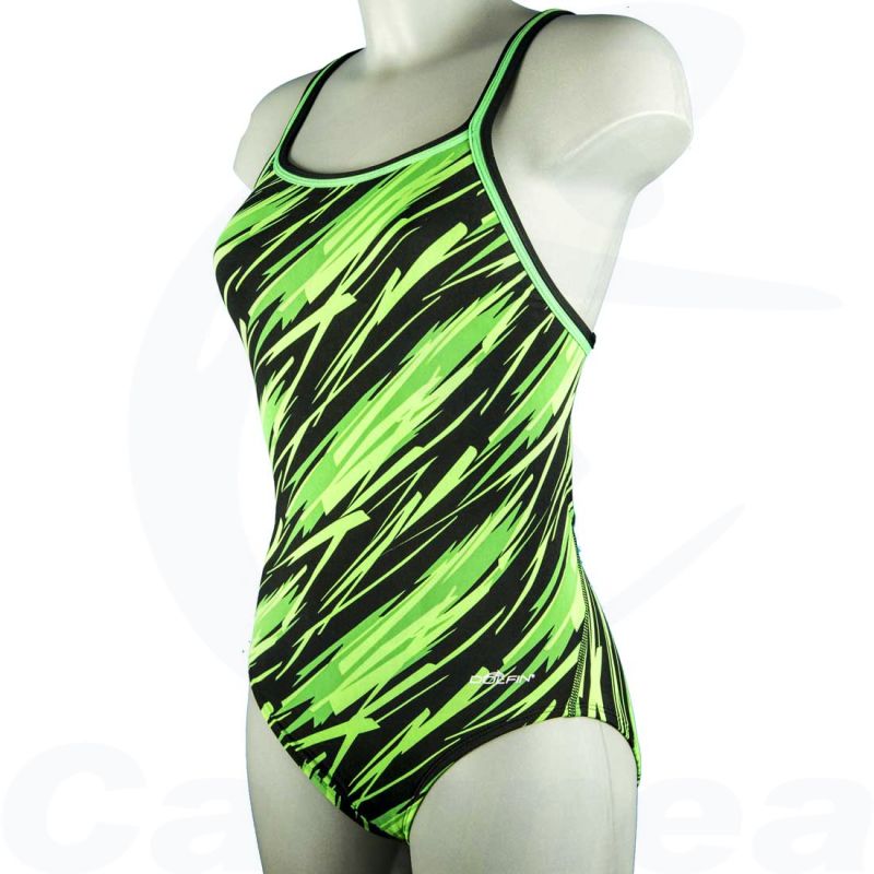 Image du produit Girls / Woman's swimsuit FLARE GREEN DOLFIN - boutique Calunéa