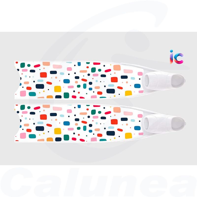 Image du produit Fiberglass Freediving fins CONFETTI BI-FINS LEADERFINS - boutique Calunéa