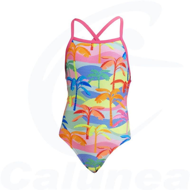 Image du produit Girl's swimsuit POKA PALM STRAPPED IN ONE FUNKITA - boutique Calunéa