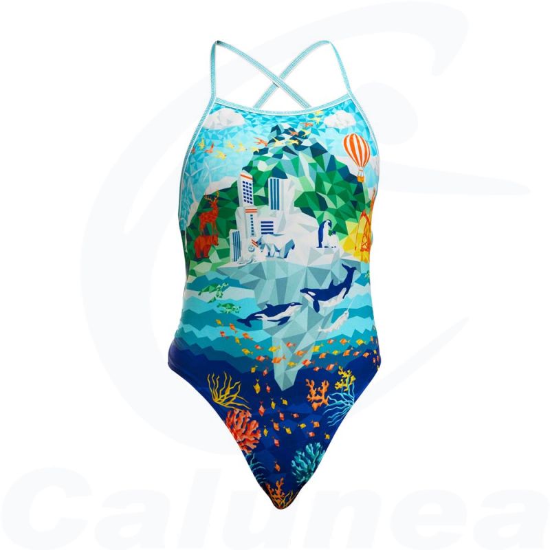 Image du produit Girl's swimsuit WILDERNESS STRAPPED IN ONE FUNKITA - boutique Calunéa