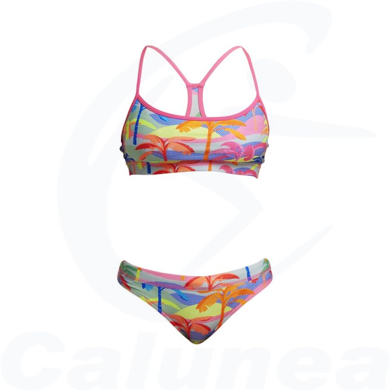 Image du produit Female 2-pieces swimsuit / Bikini POKA PALM CROP TOP FUNKITA - boutique Calunéa
