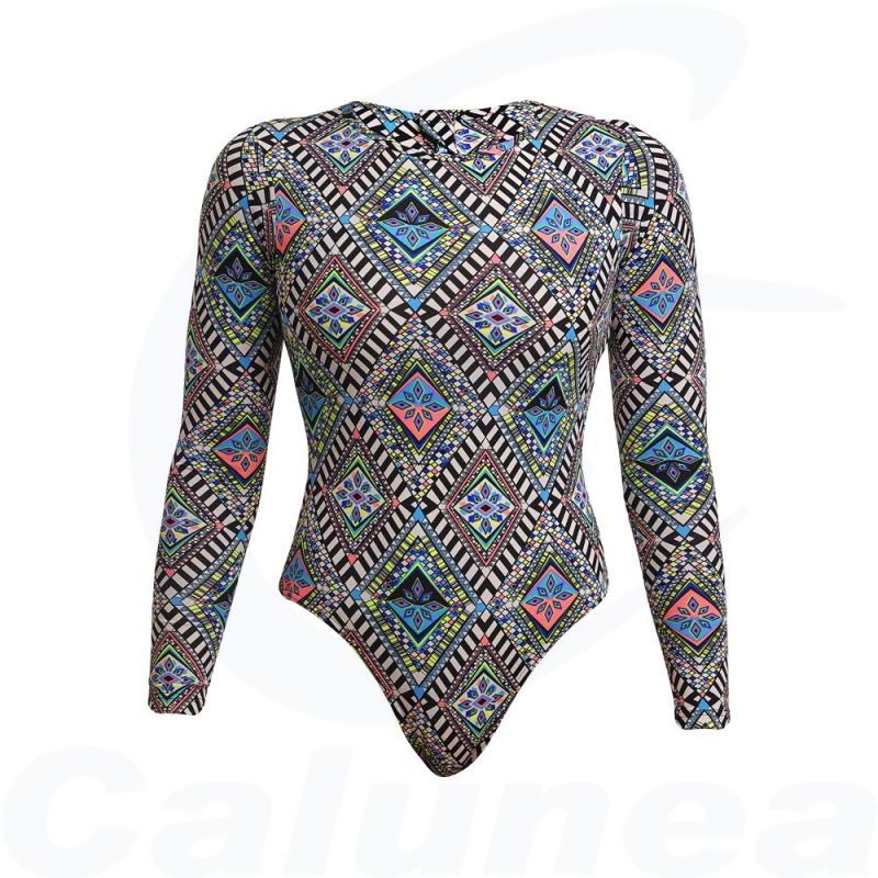 Image du produit Women's swimsuit with zipper WEAVE PLEASE LONG SHOT FUNKITA - boutique Calunéa