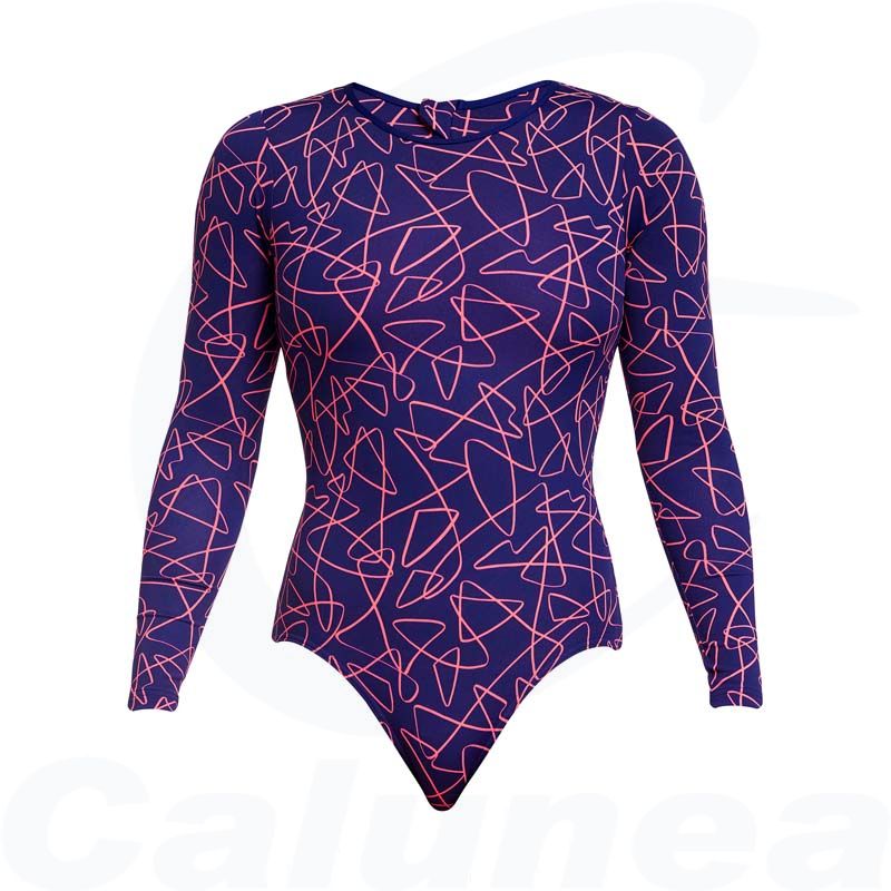 Image du produit Women's swimsuit with zipper SERIAL TEXTER LOVE COVER ON FUNKITA - boutique Calunéa
