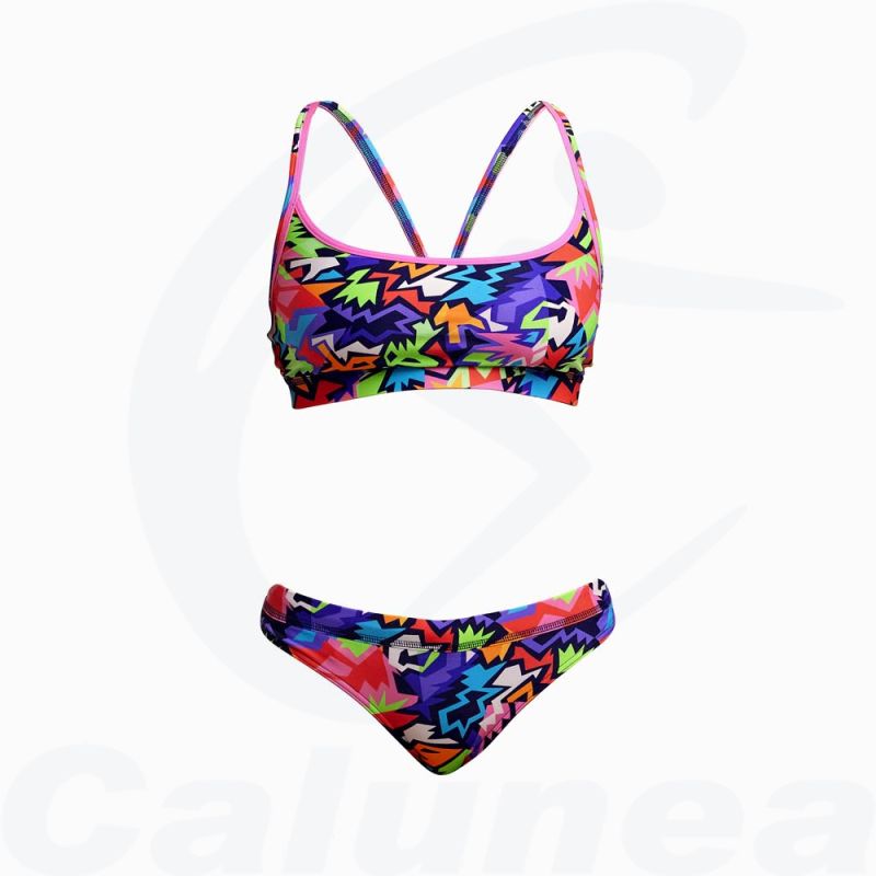 Image du produit Female 2-pieces swimsuit / Bikini SHARP EDGES FUNKITA - boutique Calunéa
