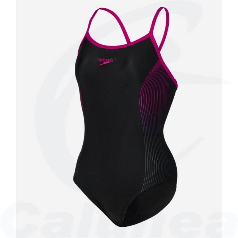 Image du produit Woman's swimsuit THINSTRAP MUSCLEBACK BLACK / PINK SPEEDO - boutique Calunéa