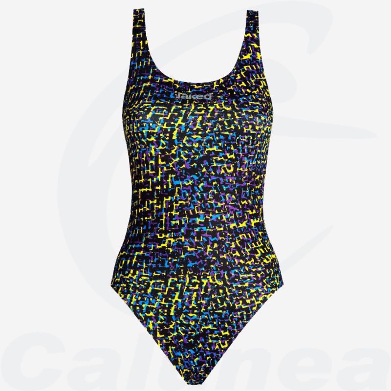 Image du produit Woman's swimsuit OPTIK BLACK / YELLOW JAKED - boutique Calunéa