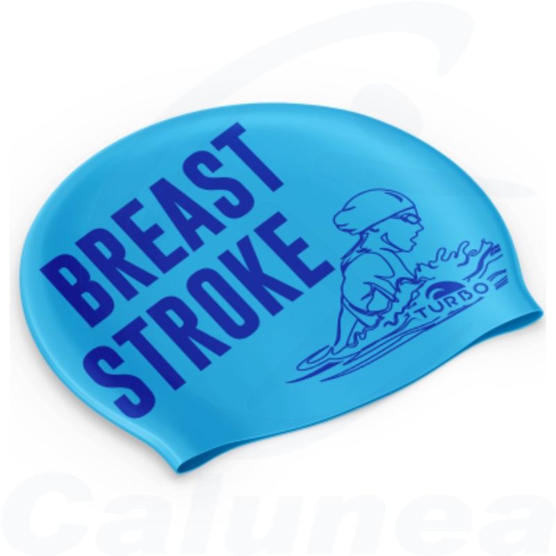 Image du produit Silicone swimcap BREASTSTROEK BLUE TURBO - boutique Calunéa