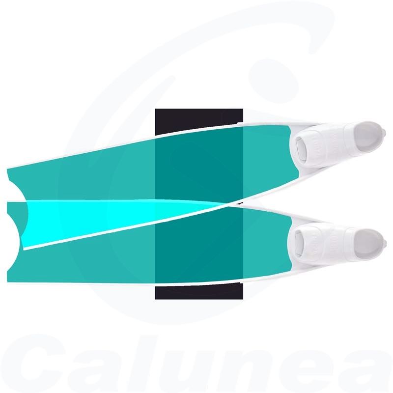 Image du produit Fiberglass freediving fins GREEN SEMI-TRANSPARENT BI-FINS LEADERFINS - boutique Calunéa