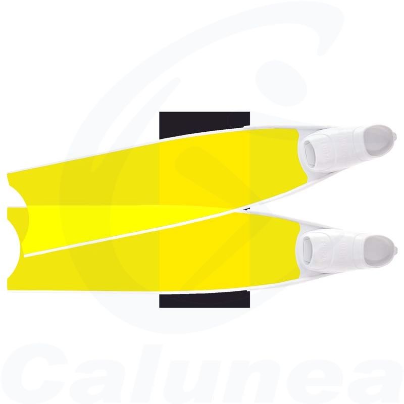 Image du produit Fiberglass freediving fins YELLOW SEMI-TRANSPARENT BI-FINS LEADERFINS - boutique Calunéa